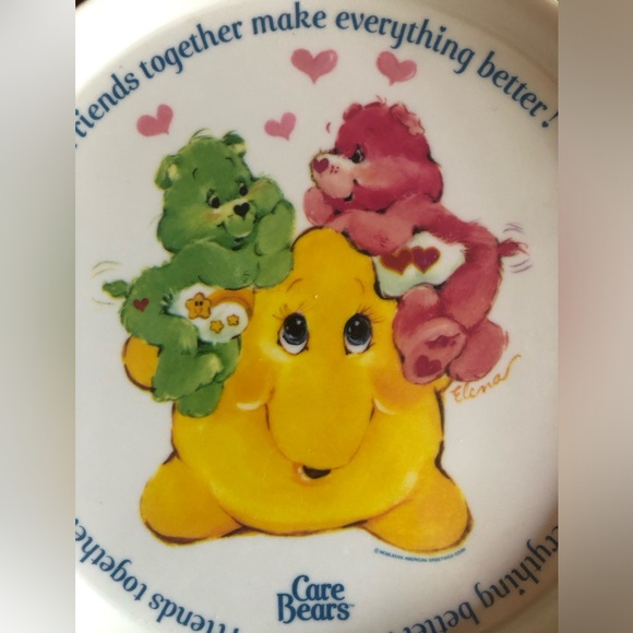 Vintage 80s Care Bears Plate - Picture 2 of 4